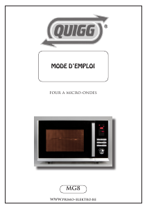 Mode d’emploi Quigg MG8 Micro-onde