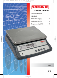 Bruksanvisning Soehnle 9240 Professional Köksvåg