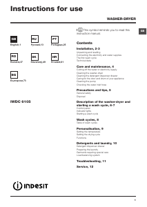 Hướng dẫn sử dụng Indesit IWDC 6105 (EU) Máy sấy-giặt