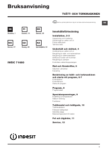 Bruksanvisning Indesit IWDC 71680 ECO (EU) Kombinerad tvätt-tork