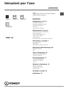 Handleiding Indesit IWDE 127 EU Was-droog combinatie