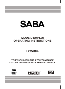 Manual SABA L22V884 LCD Television
