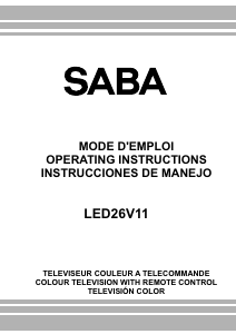Mode d’emploi SABA LED26V11 Téléviseur LCD