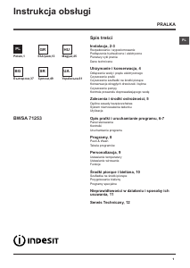 Посібник Indesit BWSA 71253 W EU Пральна машина