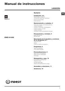 Manual de uso Indesit EWD 61052 W EU/1 Lavadora
