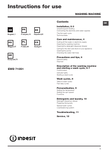 Instrukcja Indesit EWD 71051 W EU Pralka