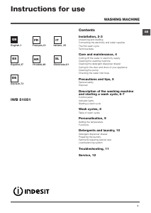 Manual de uso Indesit IWB 51051 C ECO EU Lavadora