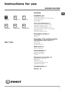 Manuale Indesit IWC 71251 C ECO (EU) Lavatrice