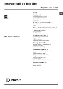 Manual Indesit IWE 61051 C ECO EU Mașină de spălat