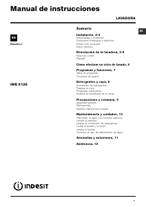 Manual de uso Indesit IWE 8128 B (EU) Lavadora