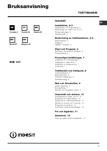 Bruksanvisning Indesit WIE 147 (EU) (CO) Tvättmaskin