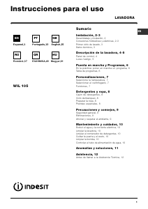 Manual de uso Indesit WIL 105 (EX) (TE) Lavadora
