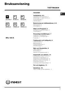 Bruksanvisning Indesit WIL 165 X (EX) Vaskemaskin