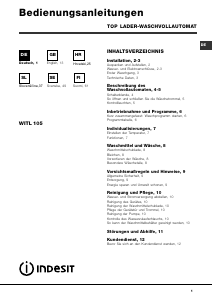 Bruksanvisning Indesit WITL 105 (EU) Tvättmaskin