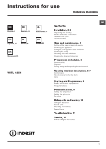 Instrukcja Indesit WITL 1251 EU Pralka