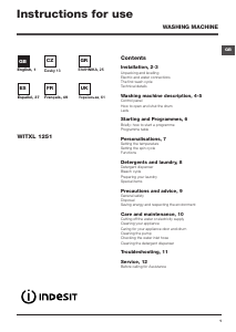 Посібник Indesit WITXL 1251 (EU) Пральна машина