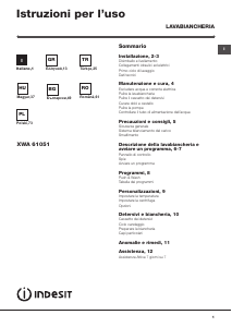 Manuale Indesit XWA 61051 W EU Lavatrice