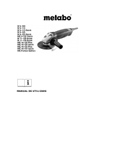 Manual Metabo W 11-125 Quick Polizor unghiular