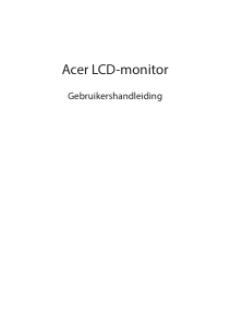 Handleiding Acer XV342CKP LCD monitor