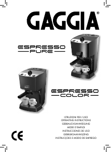 Mode d’emploi Gaggia RI9302 Machine à expresso