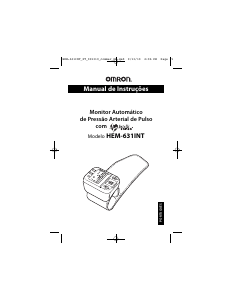 Manual Omron HEM-631INT Medidor de pressão