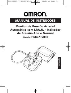 Manual Omron HEM-710INT Medidor de pressão
