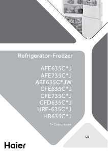 Mode d’emploi Haier CFD635CPJ Réfrigérateur combiné