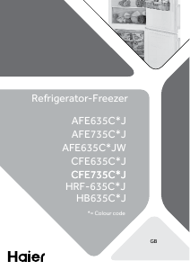 Manuale Haier HB635CSHJ Frigorifero-congelatore