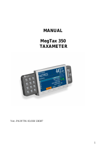 Bruksanvisning MegTax 350 Taxameter