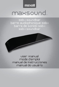 Manual Maxell SSB-1 Maxsound Speaker
