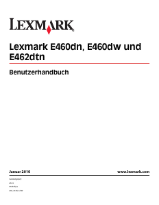 Bedienungsanleitung Lexmark E460dw Drucker