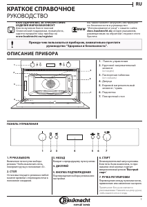 Руководство Bauknecht EMDR6 6638 PT Микроволновая печь