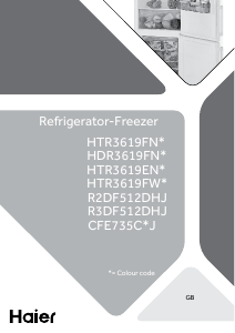 Használati útmutató Haier R2DF512DHJ Hűtő és fagyasztó