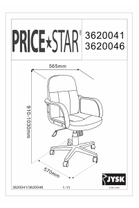 説明書 JYSK Price Star 事務用椅子