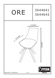 Manuale JYSK Ore Sedia