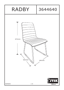 Manuale JYSK Radby Sedia