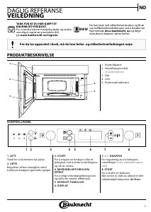Bruksanvisning Bauknecht MHCK5 2138 PT Mikrobølgeovn