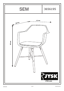 Brugsanvisning JYSK Sem Stol