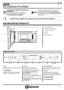 Manual de uso Bauknecht MHCK5 2438 PT Microondas