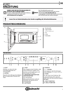 Bedienungsanleitung Bauknecht MHCK5 2438 PT Mikrowelle