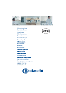 Mode d’emploi Bauknecht MW 64 WH Micro-onde