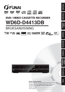 Bruksanvisning Funai WD6D-D4413DB DVD-Video Kombination