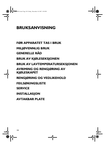 Bruksanvisning Bauknecht KRA 160 Kjøleskap