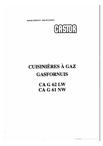 Handleiding Castor CA G 62 LW Fornuis