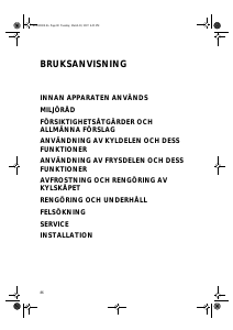 Bruksanvisning Bauknecht KRA 3052 OPTIMA Kylskåp