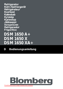 Bruksanvisning Blomberg DSM 1650 X Kyl-frys