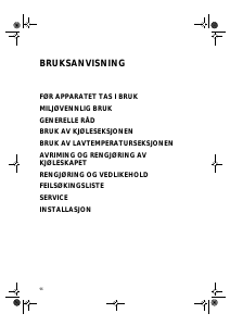 Bruksanvisning Bauknecht KRIE 3004/1/A+ Kjøleskap