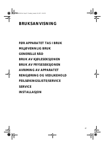 Bruksanvisning Bauknecht KRIE 3004/A Kjøleskap