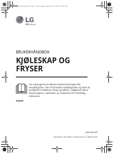 Bruksanvisning LG GSL460ICEE Kjøle-fryseskap