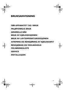 Bruksanvisning Bauknecht KRVA 3801 Kjøleskap